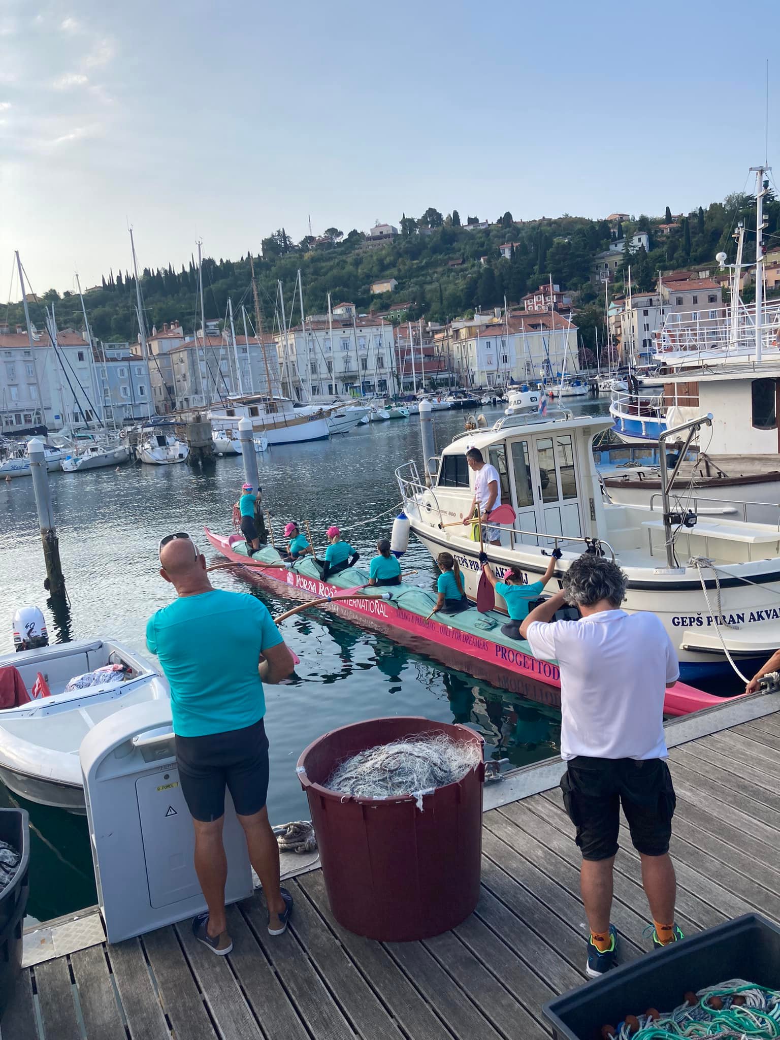 , Partenza dal molo di Pirano di Daniele Scarpa e il suo team, Comunita degli Italiani Giuseppe Tartini Pirano