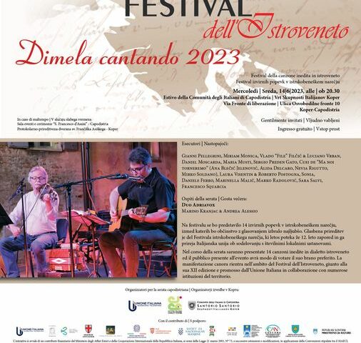 , FESTIVAL DELL&#8217;ISTROVENETO &#8211; Dimela cantando 2023, Comunita degli Italiani Giuseppe Tartini Pirano