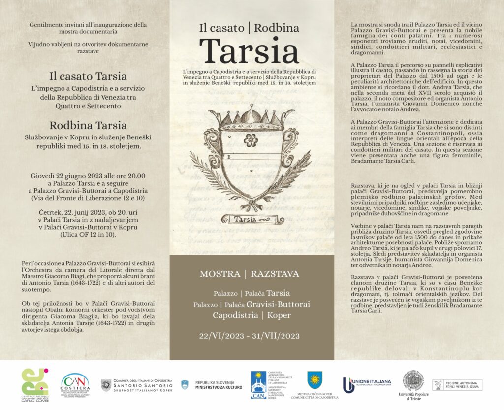 , Rodbina Tarsia, Italijanska skupnost Giuseppe Tartini Piran