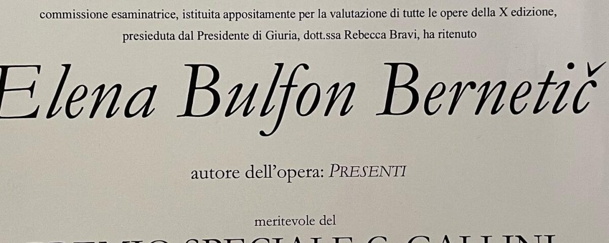 , Čestitke Eleni Bulfon Bernetič, Italijanska skupnost Giuseppe Tartini Piran