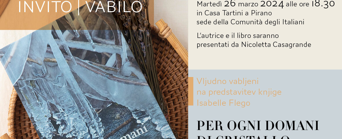 , Presentazione del libro di Isabella Flego, Comunita degli Italiani Giuseppe Tartini Pirano