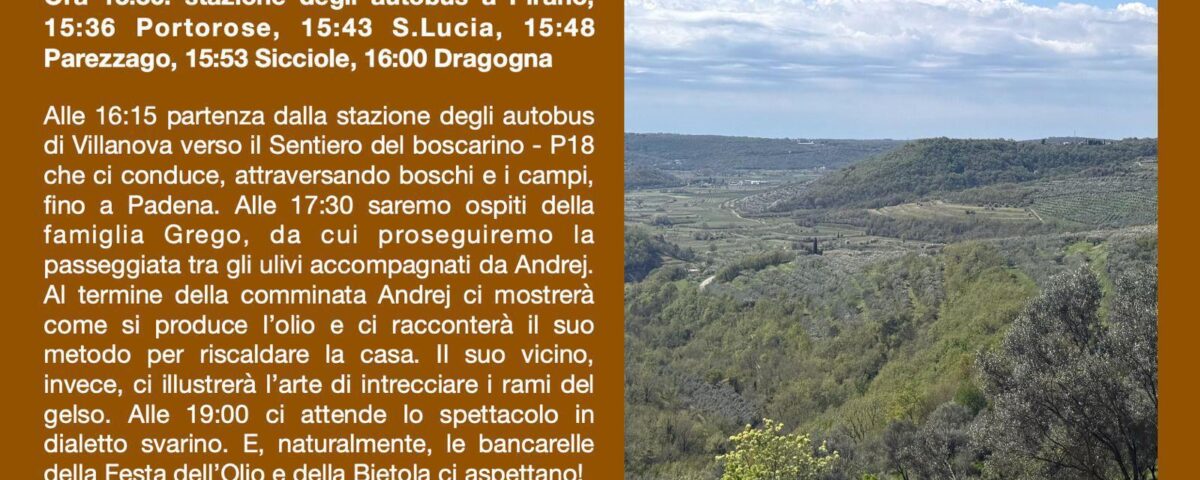 , Program tematskega sprehoda, Italijanska skupnost Giuseppe Tartini Piran