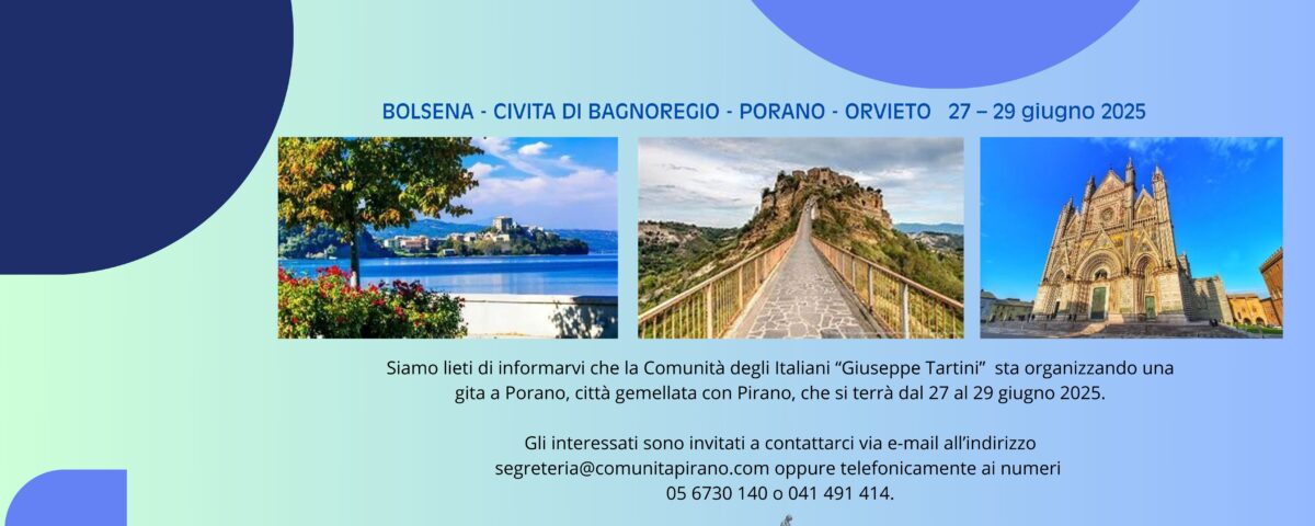 , La cucina delle saline e la gita a Porano, Comunita degli Italiani Giuseppe Tartini Pirano