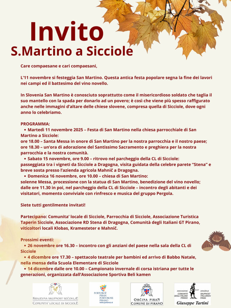 , San Martino a Sicciole, Comunita degli Italiani Giuseppe Tartini Pirano