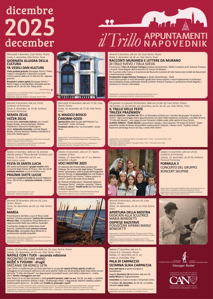 , DOGODKI V DECEMBRU 2025, Italijanska skupnost Giuseppe Tartini Piran