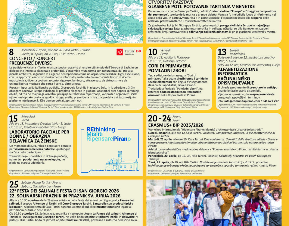 , Il Trillo Appuntamenti – Aprile 2026, Comunita degli Italiani Giuseppe Tartini Pirano
