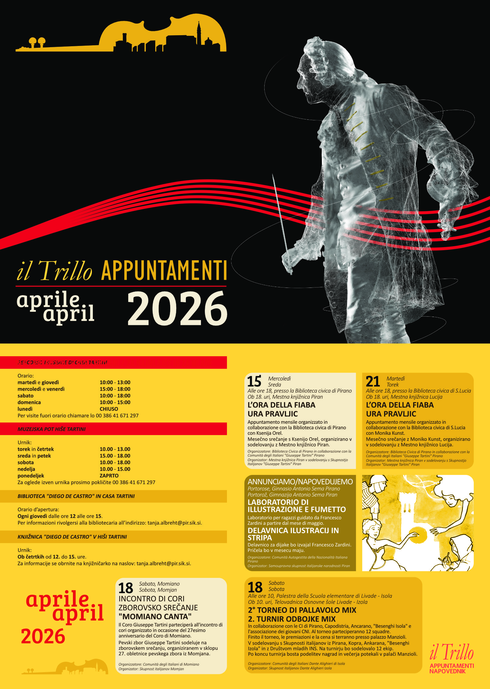 , Il Trillo Appuntamenti – Aprile 2026, Comunita degli Italiani Giuseppe Tartini Pirano