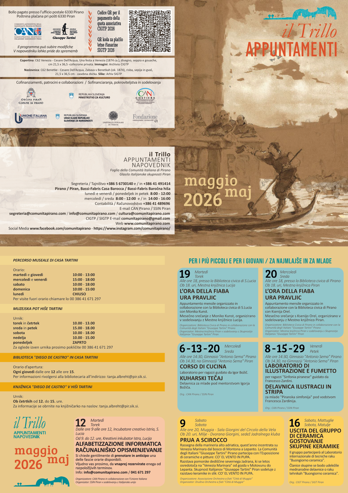 , Il Trillo Appuntamenti – Maggio 2026, Comunita degli Italiani Giuseppe Tartini Pirano